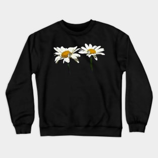 Daisies - Two White Daisies Waving Crewneck Sweatshirt